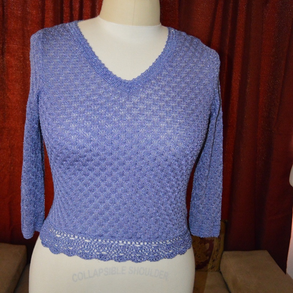 EmmaJames by Liz Claiborne  Beaded Knit top - L